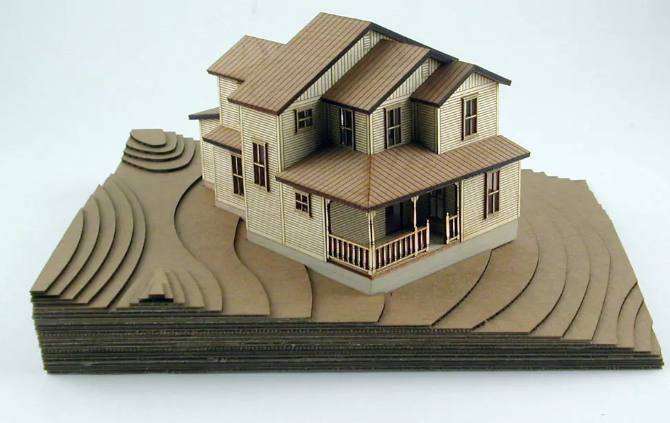Maqueta 3D de madera