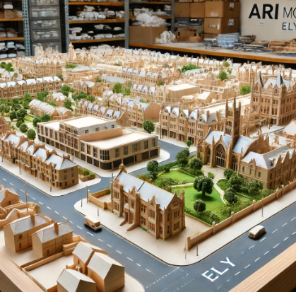 Modelo arquitectónico detallado realizado por Ari Maqueta en Vitoria-Gasteiz.