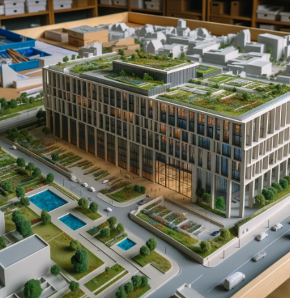 Modelo arquitectónico detallado realizado por Ari Maqueta en Leganés.