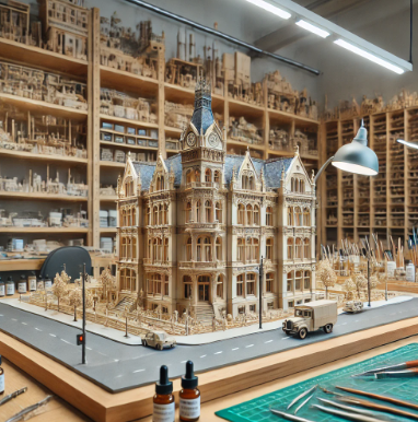 Modelo arquitectónico detallado creado por Ari Maqueta en Ciudad Real.