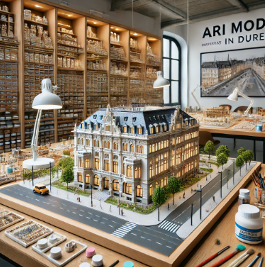Detallado modelo arquitectónico de Ari Maqueta en Manresa.