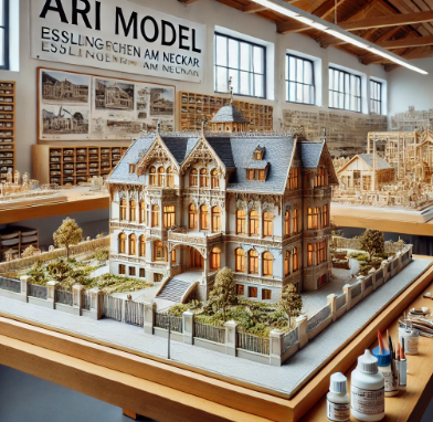 Modelo arquitectónico detallado creado por Ari Maqueta en Ceuta.