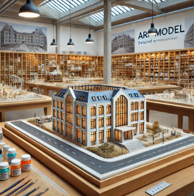 Maqueta arquitectónica detallada realizada por Ari Maqueta en Melilla.