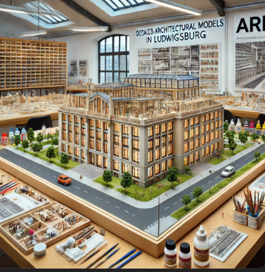 Modelo arquitectónico detallado creado por Ari Maqueta en Linares.