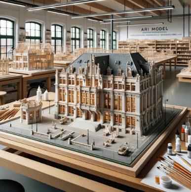 Modelo arquitectónico detallado de Ari Maqueta en Majadahonda.