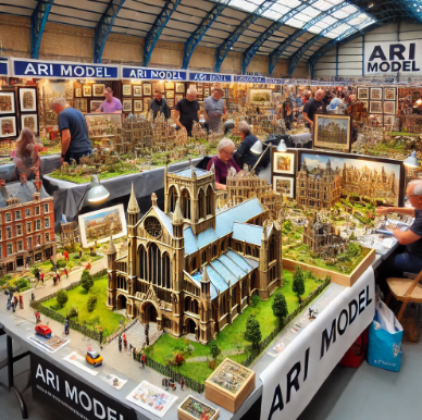 Modelos detallados de Ari Maqueta exhibidos en la Feria de Modelismo Parla.