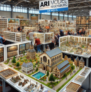 Modelos detallados de Ari Maqueta en exhibición en la Feria de Modelismo Torrevieja.