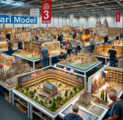 Maquetas detalladas de Ari Maqueta en la Feria de Modelismo Pontevedra.