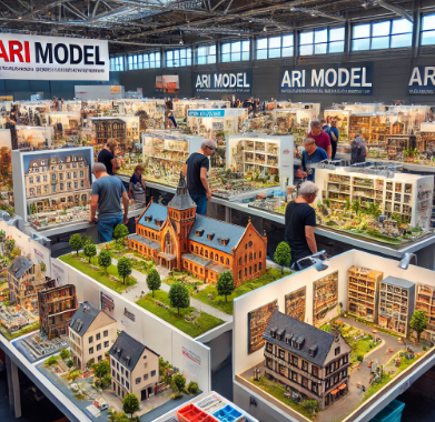 Exhibición de modelos en la Feria de Modelismo San Sebastián de los Reyes con la participación de Ari Maqueta.
