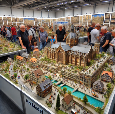 Exposición de modelos detallados de Ari Maqueta en la Feria de Modelismo Ceuta.