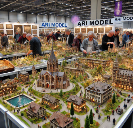 Modelos detallados de Ari Maqueta en exhibición en la Feria de Modelismo Santa Lucía de Tirajana.
