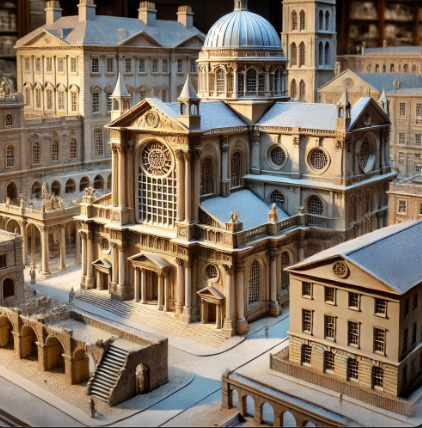  Un modelo arquitectónico detallado realizado por Ari Maqueta, combinando precisión y creatividad en Alicante.