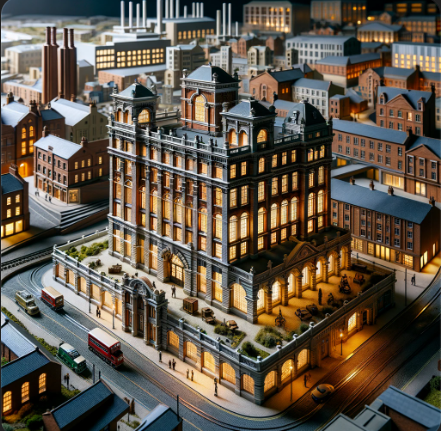 Un modelo arquitectónico detallado realizado por Ari Maqueta, destacando la precisión y creatividad en Vigo.