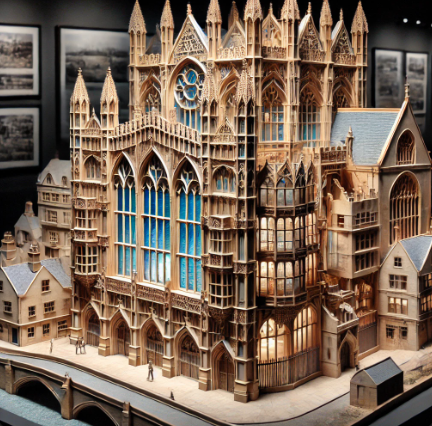 Modelo arquitectónico detallado realizado por Ari Maqueta, que destaca por su precisión y creatividad en Sabadell.