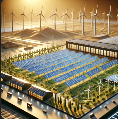 Modelo de planta de energía solar creado por Ari Maqueta: Innovación y precisión para proyectos de energía renovable.
