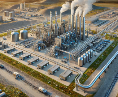 Un modelo detallado de captura y almacenamiento de carbono creado por Ari Maqueta, que ilustra las tecnologías de captura de CO₂, la infraestructura de transporte y las soluciones de almacenamiento subterráneo. Ideal para demostraciones técnicas, pro
